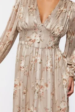 Chiffon Floral Print Maxi Dress