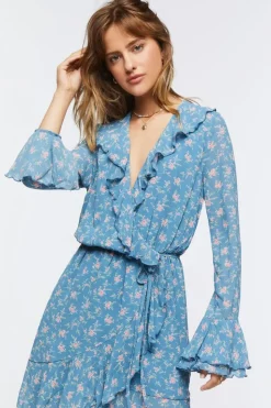 Chiffon Floral Print Mini Dress