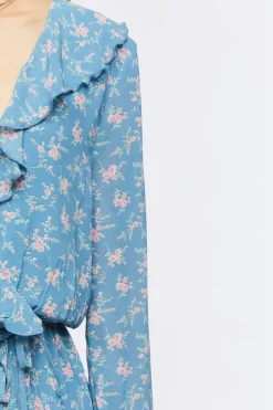 Chiffon Floral Print Mini Dress