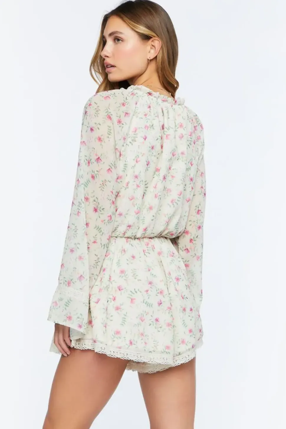 Chiffon Floral Print Romper
