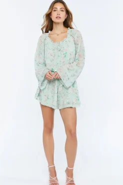 Chiffon Floral Print Romper