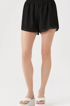 Chiffon High-Rise Shorts