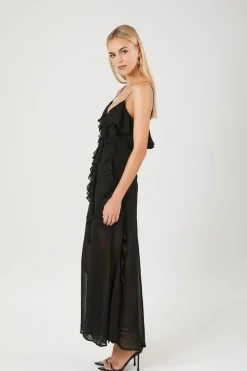 Chiffon Ruffle Maxi Dress