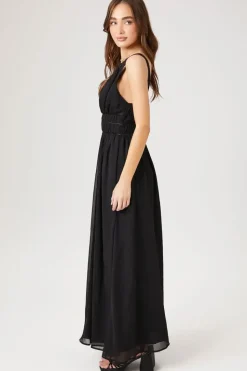 Chiffon Sleeveless Midi Dress