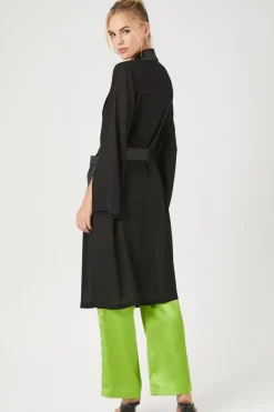 Chiffon Tie-Front Kimono