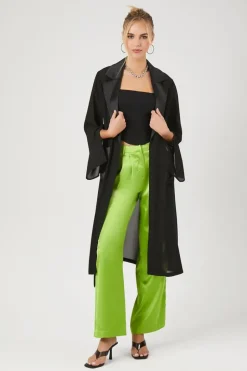 Chiffon Tie-Front Kimono