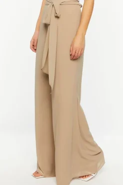 Chiffon Tie-Waist Wide-Leg Pants