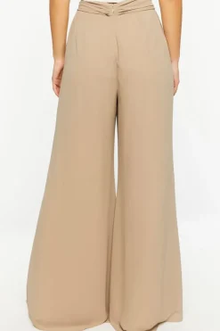 Chiffon Tie-Waist Wide-Leg Pants