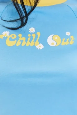 Chill Out Graphic Cropped Tee