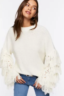 Chunky Fringe-Trim Sweater
