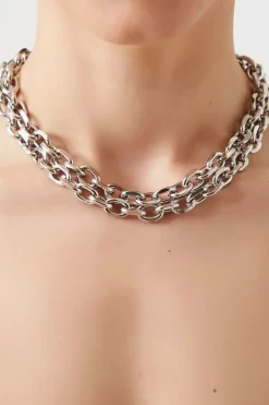 Chunky Rolo Chain Layered Necklace