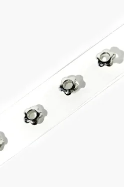 Clear Flower Buckle Hip Belt