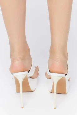 Clear-Strap Stiletto Heels