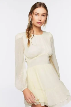 Clip Dot Cutout Mini Dress