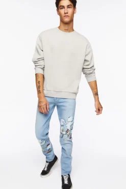 Cloud Graphic Skinny Jeans
