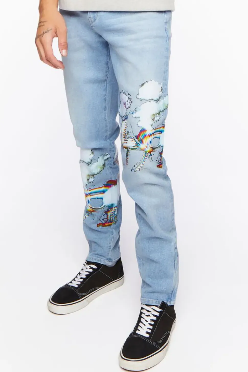 Cloud Graphic Skinny Jeans
