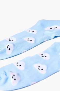 Cloud Print Ankle Socks