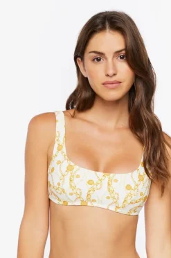 Coin & Chain Print Bikini Top