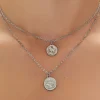 Coin Pendant Layered Necklace