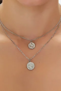 Coin Pendant Layered Necklace