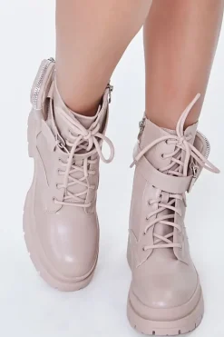 Coin Purse Lace-Up Combat Boots