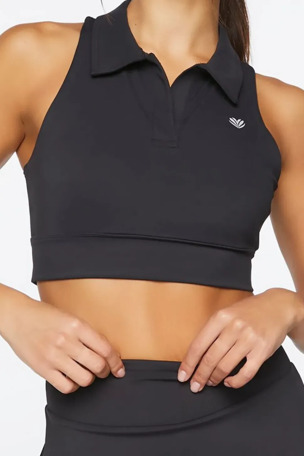 Collared Longline Sports Bra