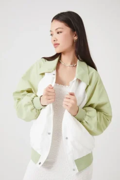 Colorblock Bomber Jacket