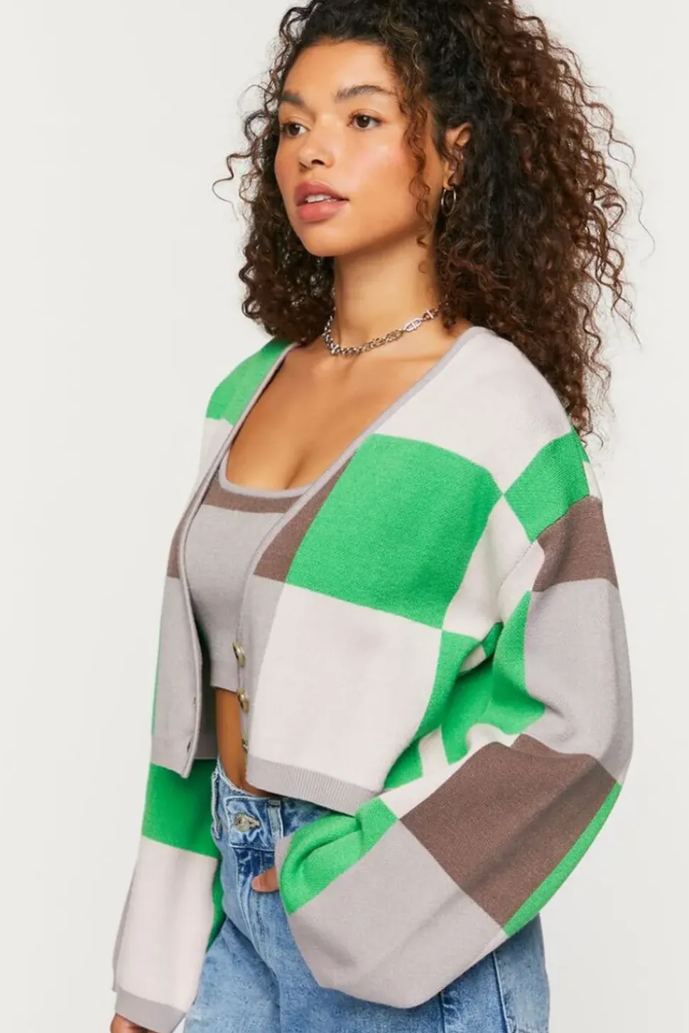 Colorblock Cardigan Sweater