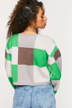 Colorblock Cardigan Sweater