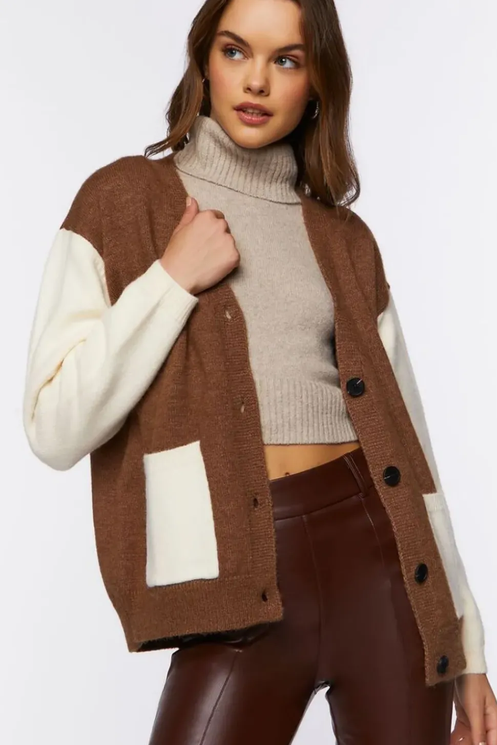 Colorblock Cardigan Sweater