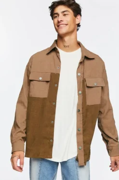 Colorblock Corduroy Shirt