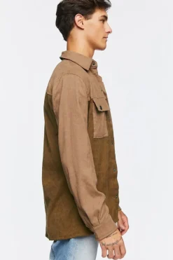 Colorblock Corduroy Shirt