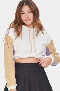 Colorblock Cropped Hoodie