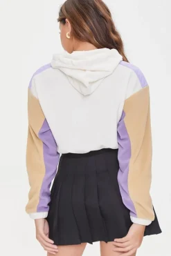 Colorblock Cropped Hoodie