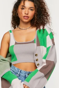 Colorblock Cropped Tank Top