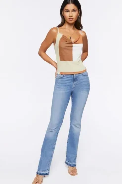 Colorblock Draped Cowl Cami