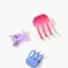 Colorblock Hair Claw Clip Set