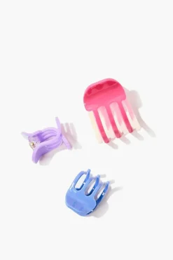 Colorblock Hair Claw Clip Set