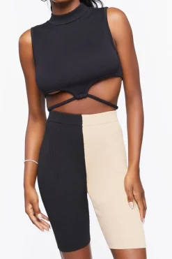 Colorblock High-Rise Biker Shorts