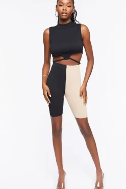 Colorblock High-Rise Biker Shorts