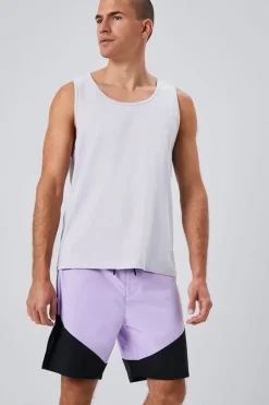 Colorblock Lace-Up Swim Trunks