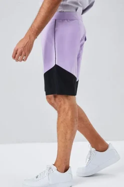 Colorblock Lace-Up Swim Trunks