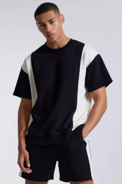 Colorblock Short-Sleeve Pullover