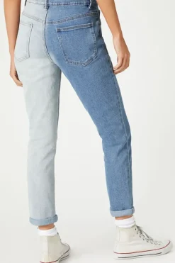 Colorblock Skinny Jeans