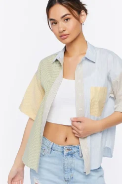 Colorblock Striped Shirt