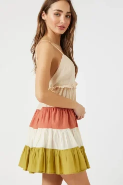 Colorblock Tiered Cami Mini Dress