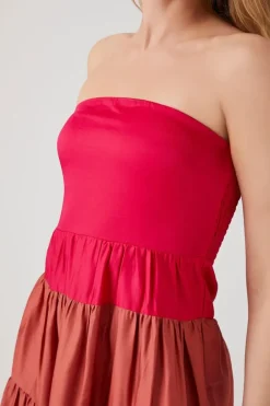 Colorblock Tiered Maxi Dress