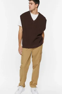 Contrast-Hem Sweater Vest