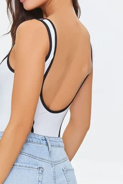 Contrast-Seam Seamless Bodysuit