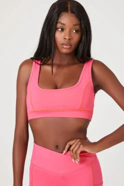 Contrast-Seam Sports Bra